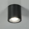 Kobi QUERK outdoor lamp, black, surface-mounted, GU10, IP54, square, round