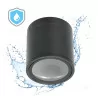 Kobi QUERK outdoor lamp, black, surface-mounted, GU10, IP54, square, round