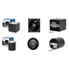 Kobi QUERK outdoor lamp, black, surface-mounted, GU10, IP54, square, round