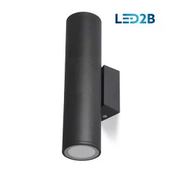 Kobi QUERK 3 outdoor wall lamp 2xGU10 IP54 black, up and down
