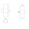Kobi QUERK 3 outdoor wall lamp 2xGU10 IP54 black, up and down