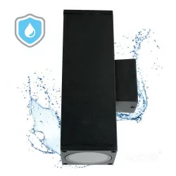 Kobi QUERK 4 double-sided outdoor wall lamp IP54 2x GU10, black