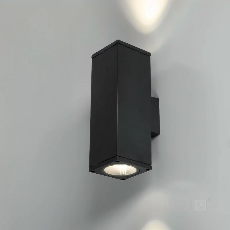 Kobi QUERK 4 double-sided outdoor wall lamp IP54 2x GU10, black