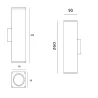 Kobi QUERK 4 double-sided outdoor wall lamp IP54 2x GU10, black