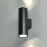 Kobi QUERK 5 double-sided wall lamp IP54, black, GU10 aluminum, glass