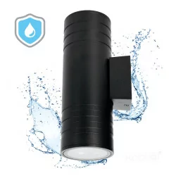 Kobi QUERK 5 kinkiet dwustronny IP54, czarny, GU10  aluminium, szkło