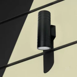 Kobi QUERK 5 double-sided wall lamp IP54, black, GU10 aluminum, glass
