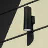 Kobi QUERK 5 double-sided wall lamp IP54, black, GU10 aluminum, glass