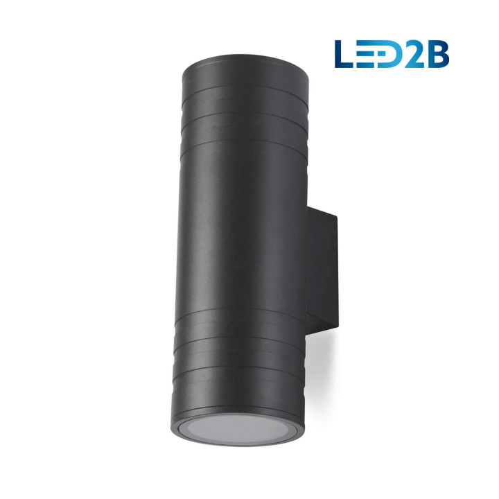 Kobi QUERK 5 kinkiet dwustronny IP54, czarny, GU10  aluminium, szkło