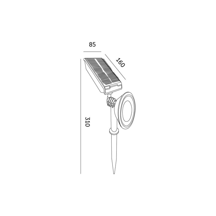 Kobi SOLAR lampa solarna LED 0,5W 6000K IP44, czas świecenia 6-8h