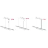 ELKIM SLIMA/Z 122 oblong LED hanging lamp 61-203cm white, black