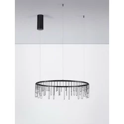 LUCES HUARAZ LE44450/1/2 lampa wisząca LED 3 rozmiary czarna 3000K
