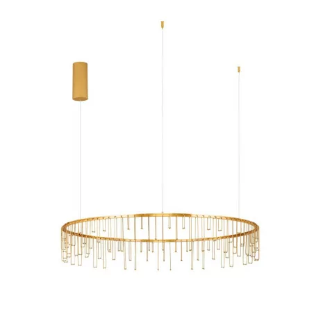 LUCES HUARAZ LE44457 lampa LED złota, średnica 100cm 3000K metal IP20 LUCES HUARAZ LE44457 lampa LED złota, średnica 100cm 3000K metal IP20