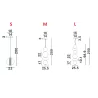 LUCES MORROS LE44486/7/9 wisząca lampa LED, 3 rozmiary, złoty/czarny