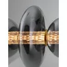 LUCES MORROS LE44488 wisząca lampa LED złota/czarna 3000K szkło/metal