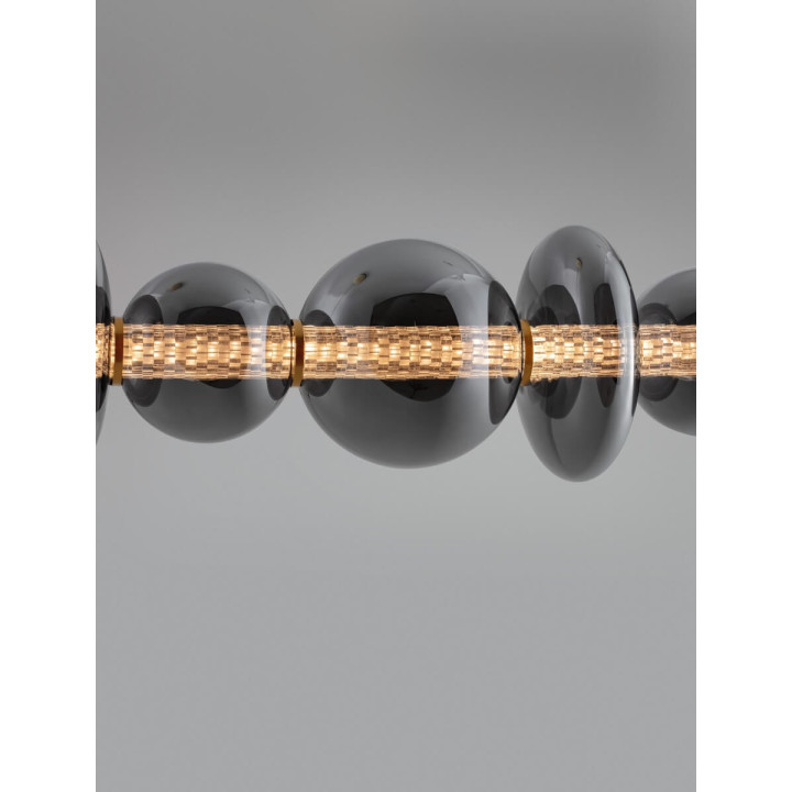 LUCES MORROS LE44488 wisząca lampa LED złota/czarna 3000K szkło/metal