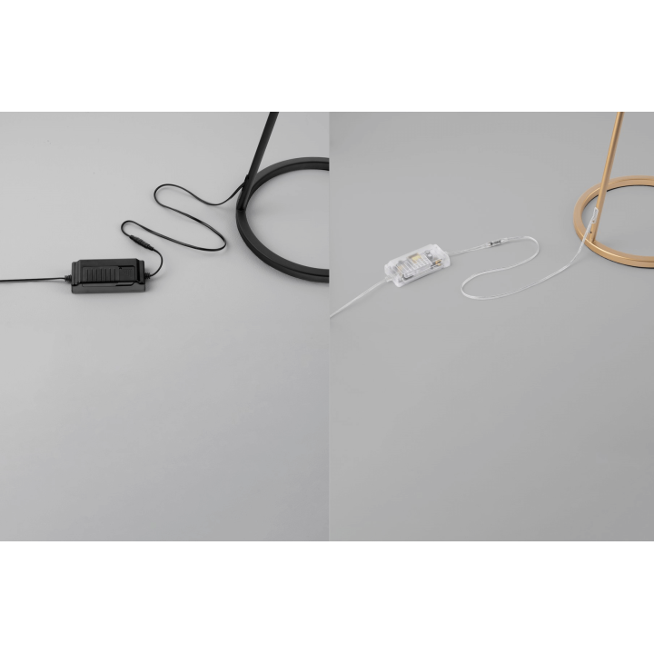 LUCES VIBORAL LE44526/7 lampa podłogowa LED 30W czarna, złota 3000K