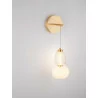 LUCES ARROYOS LE44493 elegant hanging wall lamp, glass and metal, gold