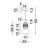 LUCES ARROYOS LE44493 elegancki kinkiet wiszący, szkło i metal, złoty