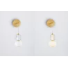 LUCES ARROYOS LE44493 elegant hanging wall lamp, glass and metal, gold