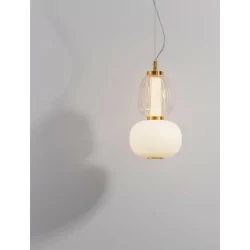 LUCES ARROYOS LE44494/5 elegant LED hanging lamp gold 2 sizes