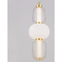 LUCES ARROYOS LE44494/5 elegant LED hanging lamp gold 2 sizes