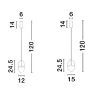 LUCES ARENA LE44329/30 LED hanging lamp 3000K, gold, 2 sizes