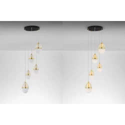 LUCES ARENA LE44331 złota lampa wisząca LED 3000K 59W elegancki design