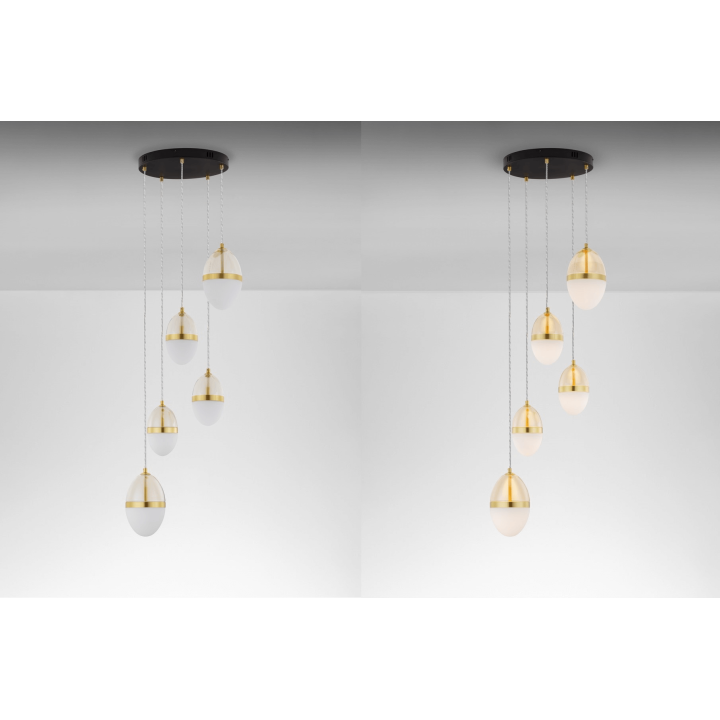 LUCES ARENA LE44331 gold LED hanging lamp 3000K 59W elegant design