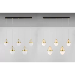 LUCES ARENA LE44332 gold LED hanging lamp 3000K, elegant design