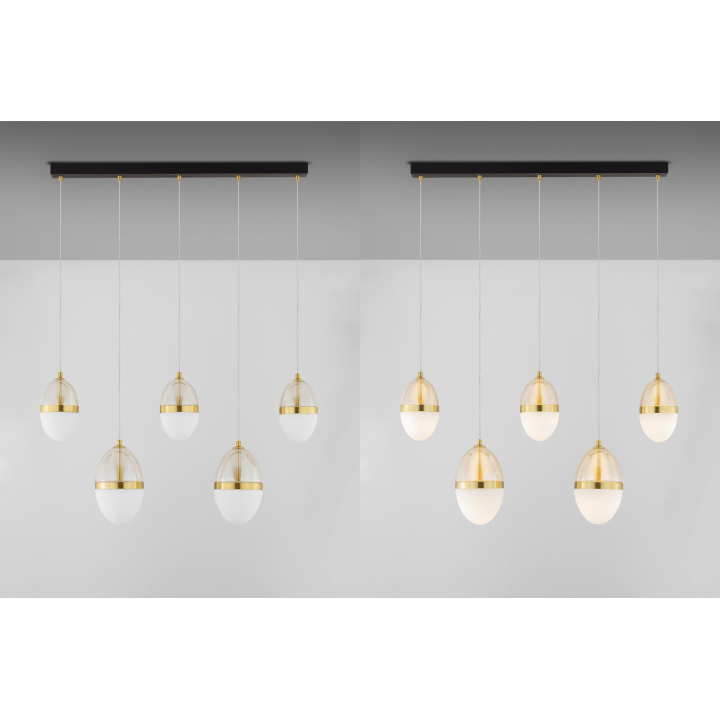 LUCES ARENA LE44332 złota lampa wisząca LED 3000K, elegancki design