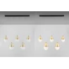 LUCES ARENA LE44332 złota lampa wisząca LED 3000K, elegancki design