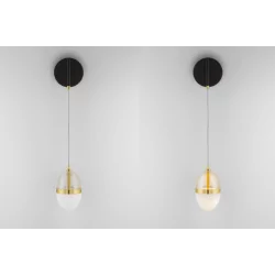 LUCES ARENA LE44333 kinkiet LED 13W złoty szkło/metal elegancki 3000K