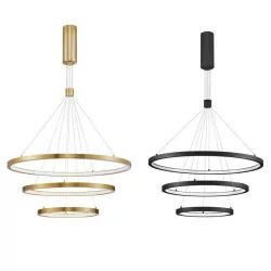 LUCES IRUN LE41410/5 potrójna lampa wisząca ringi LED czarna, złota