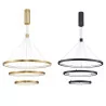 LUCES IRUN LE41410/5 potrójna lampa wisząca ringi LED czarna, złota