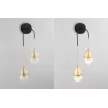 LUCES ARENA LE44334 złoty kinkiet LED 24W 3000K, szkło/metal, IP20