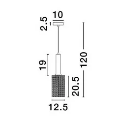 LUCES OROYA LE44335 lampa wisząca E27 max. 12W kolor złoty