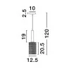 LUCES OROYA LE44335 lampa wisząca E27 max. 12W kolor złoty
