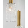 LUCES OROYA LE44336/7 złota lampa wisząca w 2 rozmiarach, szkło/metal