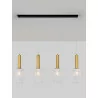 LUCES OROYA LE44338 gold-black hanging lamp 4xE27 glass/metal, IP20