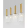 LUCES OROYA LE44338 gold-black hanging lamp 4xE27 glass/metal, IP20