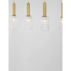 LUCES OROYA LE44338 gold-black hanging lamp 4xE27 glass/metal, IP20