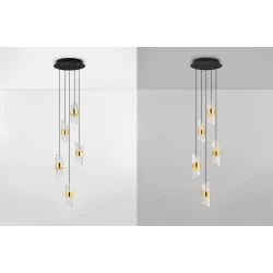 LUCES PAITA LE44351 elegancka lampa wisząca złota LED 3000K 41W IP20