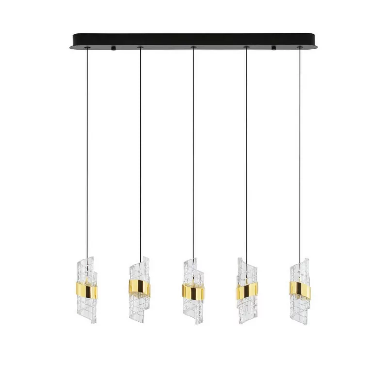 LUCES PAITA LE44352 złota lampa wisząca LED, metal/akryl, IP20