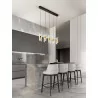 LUCES PAITA LE44352 gold LED hanging lamp, metal/acrylic, IP20