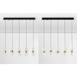 LUCES PAITA LE44352 złota lampa wisząca LED, metal/akryl, IP20