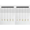 LUCES PAITA LE44352 gold LED hanging lamp, metal/acrylic, IP20