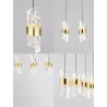 LUCES PAITA LE44352 złota lampa wisząca LED, metal/akryl, IP20