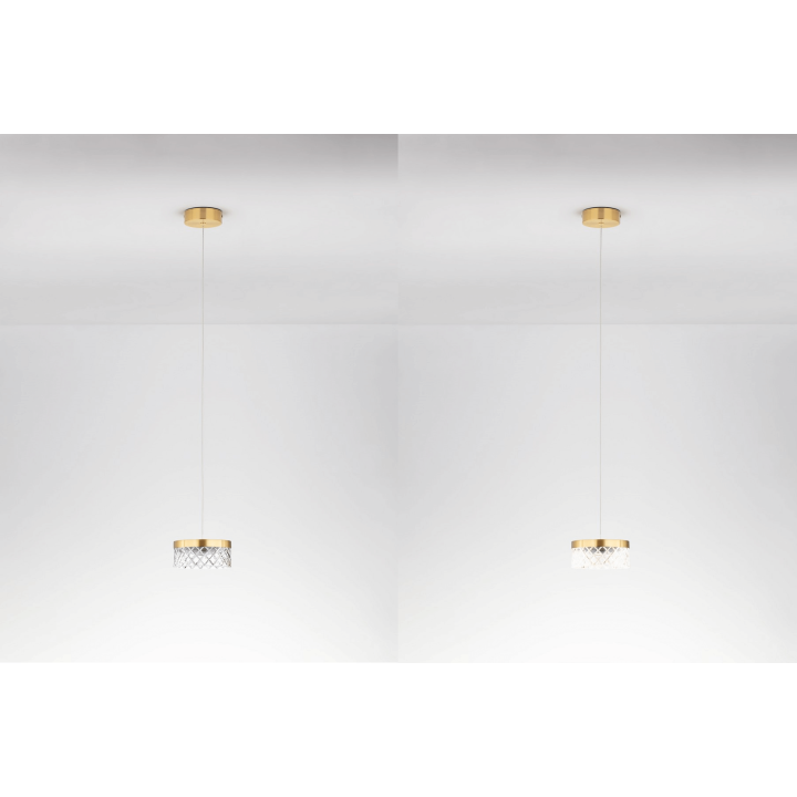 LUCES MINEROS LE44581 lampa wisząca złota LED 6W, 3000K nowoczesna