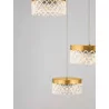 LUCES MINEROS LE44582 lampa wisząca złota 5 kloszowa LED 32W, 3000K